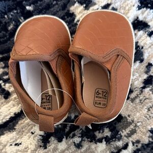 Brown Quilted Kids Shoes 6-12 months